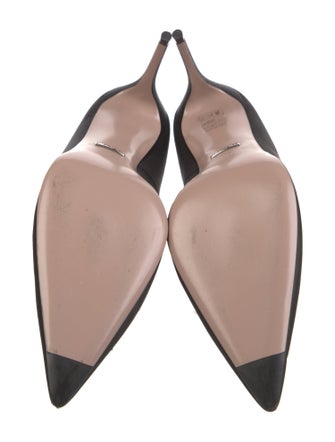 Gucci Interlocking G Logo Satin Pumps