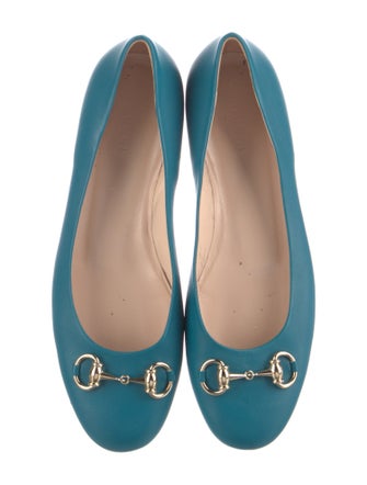 Gucci Horsebit Accent Leather Ballet Flats