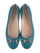 Gucci Horsebit Accent Leather Ballet Flats
