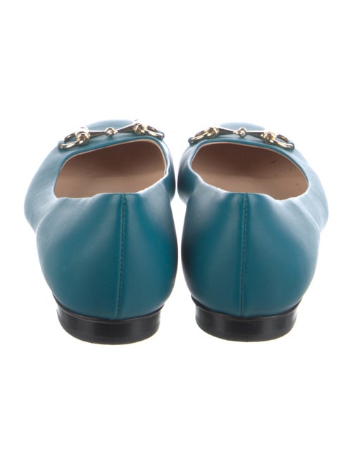Gucci Horsebit Accent Leather Ballet Flats