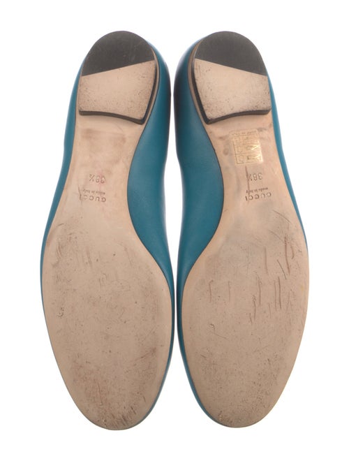 Gucci Horsebit Accent Leather Ballet Flats