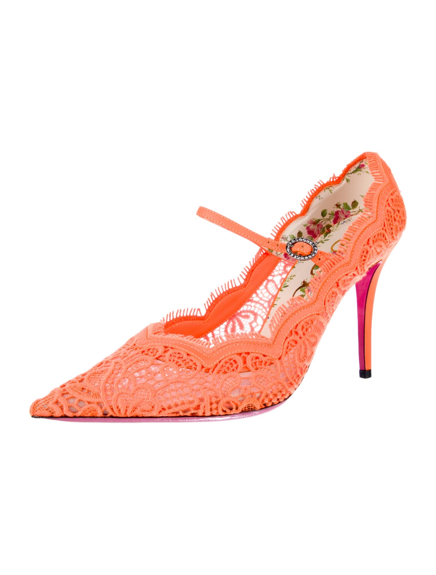 Gucci Lace Lace Pattern Pumps