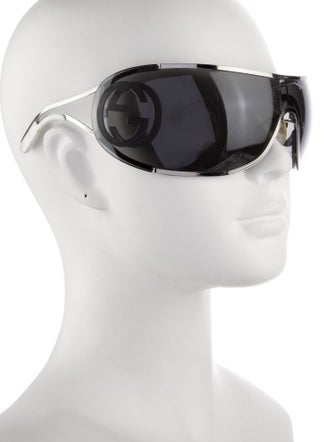 Gucci Interlocking G Logo Shield Sunglasses