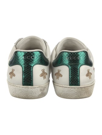 Gucci Web Accent Leather Sneakers