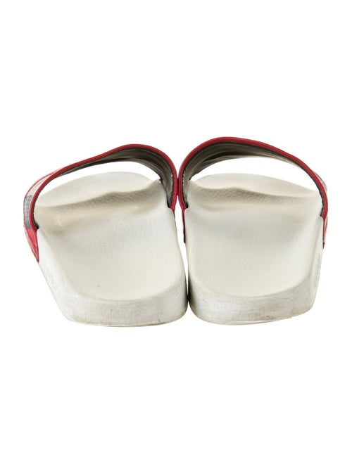 Gucci Web Accent Canvas Slides