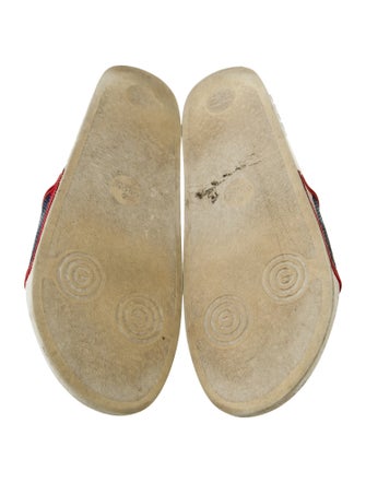 Gucci Web Accent Canvas Slides