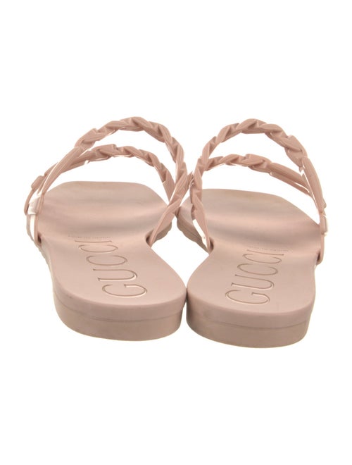 Gucci Rubber Chain-Link Accents Slides