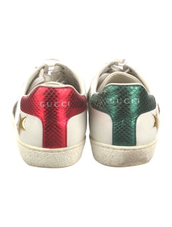 Gucci Web Accent Leather Sneakers