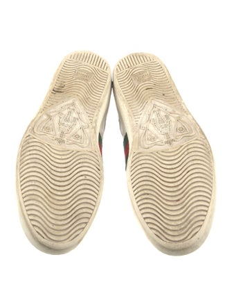 Gucci Web Accent Leather Sneakers