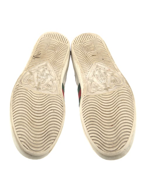 Gucci Web Accent Leather Sneakers