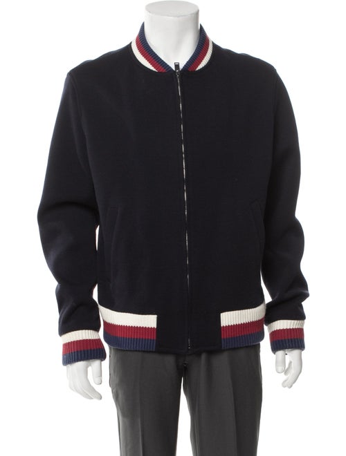 Gucci Sylvie Web Accent Wool Bomber Jacket