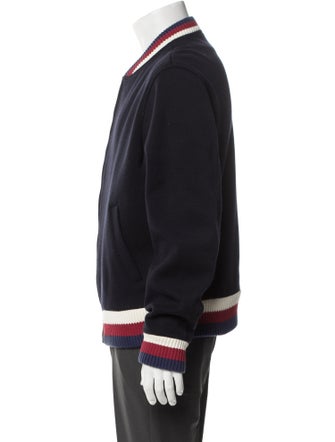 Gucci Sylvie Web Accent Wool Bomber Jacket