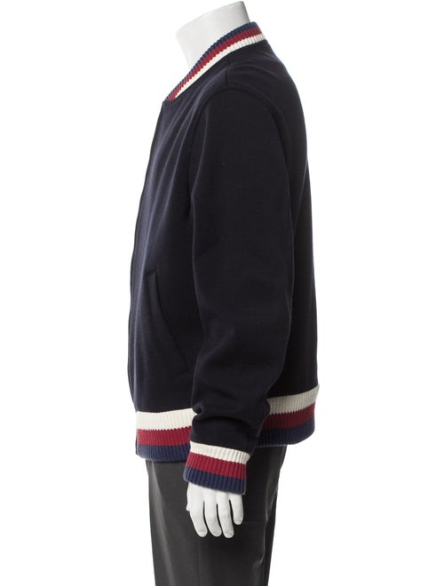 Gucci Sylvie Web Accent Wool Bomber Jacket