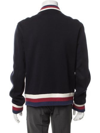 Gucci Sylvie Web Accent Wool Bomber Jacket