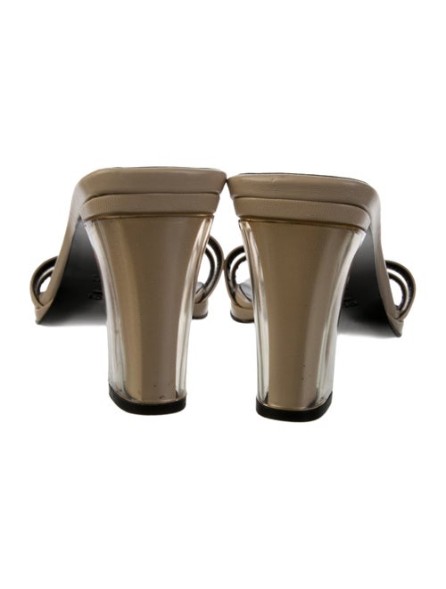 Gucci GG Canvas Leather Slides