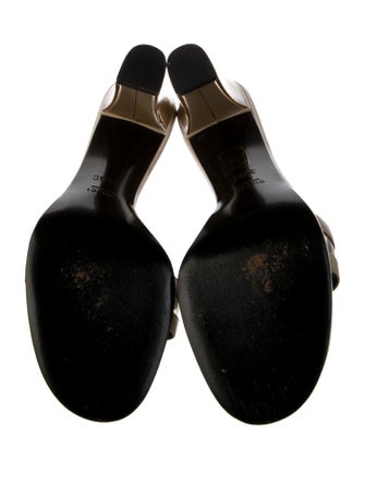 Gucci GG Canvas Leather Slides