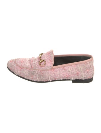 Gucci Horsebit Accent Tweed Loafers