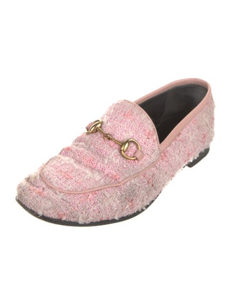 Gucci Horsebit Accent Tweed Loafers