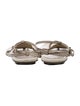 Gucci Interlocking G Logo Leather T-Strap Sandals
