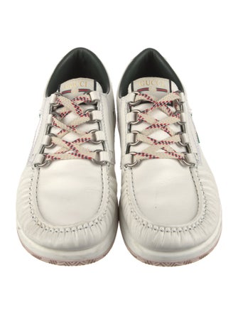 Gucci Web Accent Leather Sneakers
