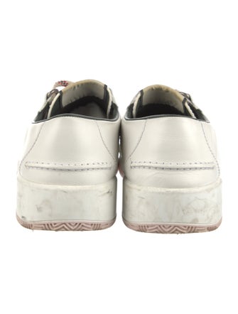 Gucci Web Accent Leather Sneakers