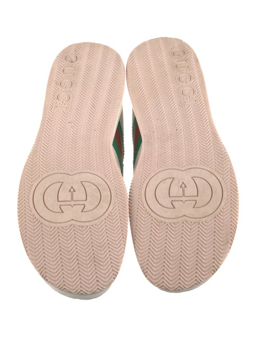 Gucci Web Accent Leather Sneakers