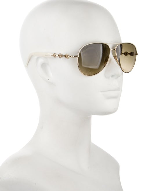Gucci Interlocking G Logo Aviator Sunglasses