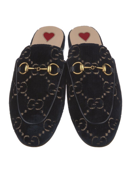 Gucci Horsebit Accent Velvet Mules