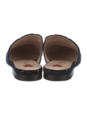 Gucci Horsebit Accent Velvet Mules