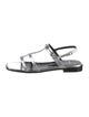 Gucci Horsebit Accent Leather T-Strap Sandals