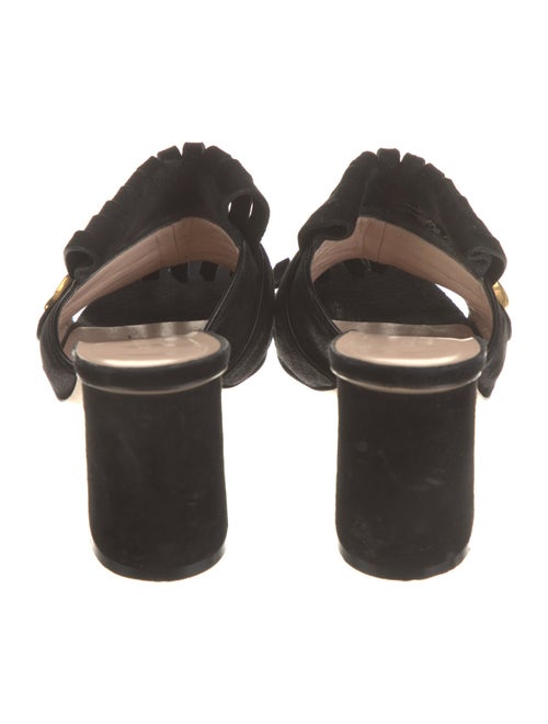 Gucci Double G Logo Suede Slides