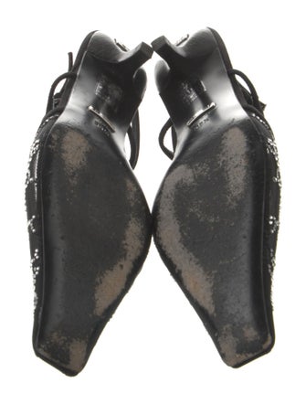 Gucci GG Logo Mesh Slingback Pumps