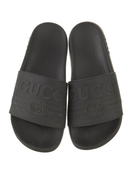 Gucci Interlocking G Logo Rubber Slides