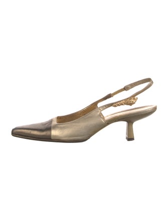 Gucci Dionysus Accent Leather Slingback Pumps