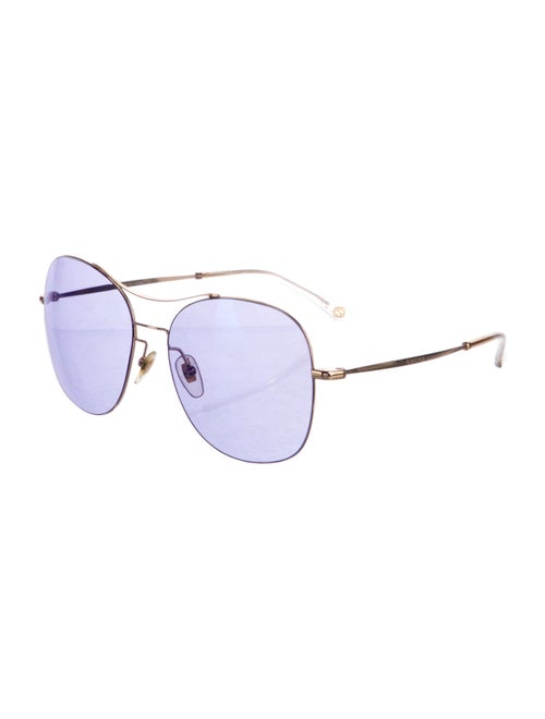 Gucci Double G Logo Aviator Sunglasses