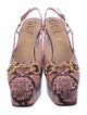 Gucci Leather Animal Print Slingback Pumps w/ Tags