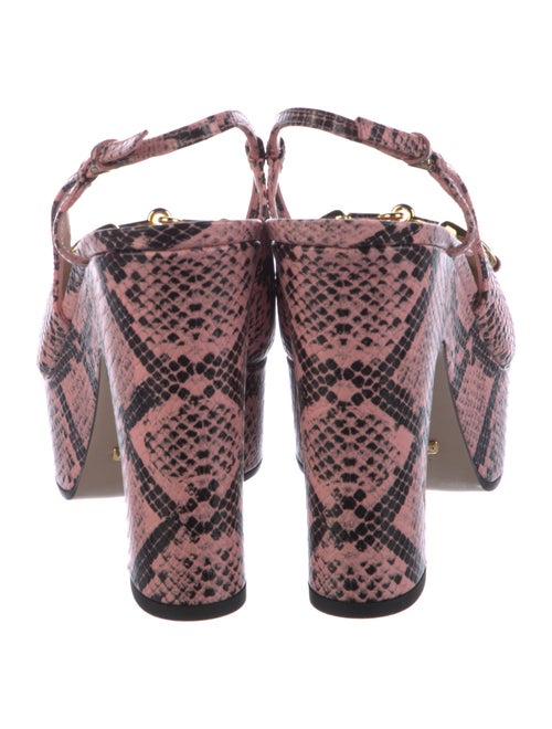 Gucci Leather Animal Print Slingback Pumps w/ Tags