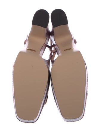 Gucci Leather Animal Print Slingback Pumps w/ Tags