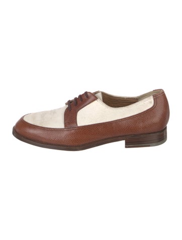 GUCCI Oxfords Leather Colorblock Pattern Derby Shoes 10.5
