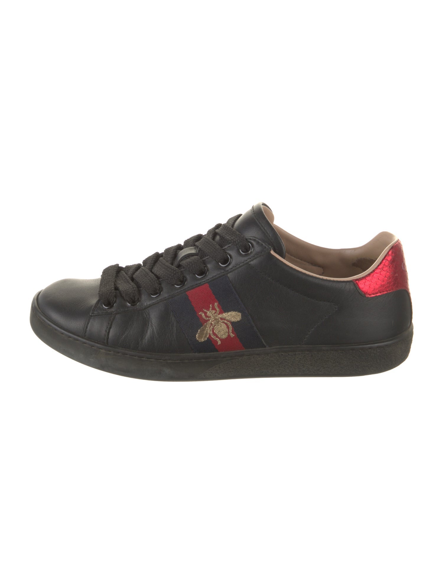 Gucci Sylvie Web Accent Leather Sneakers