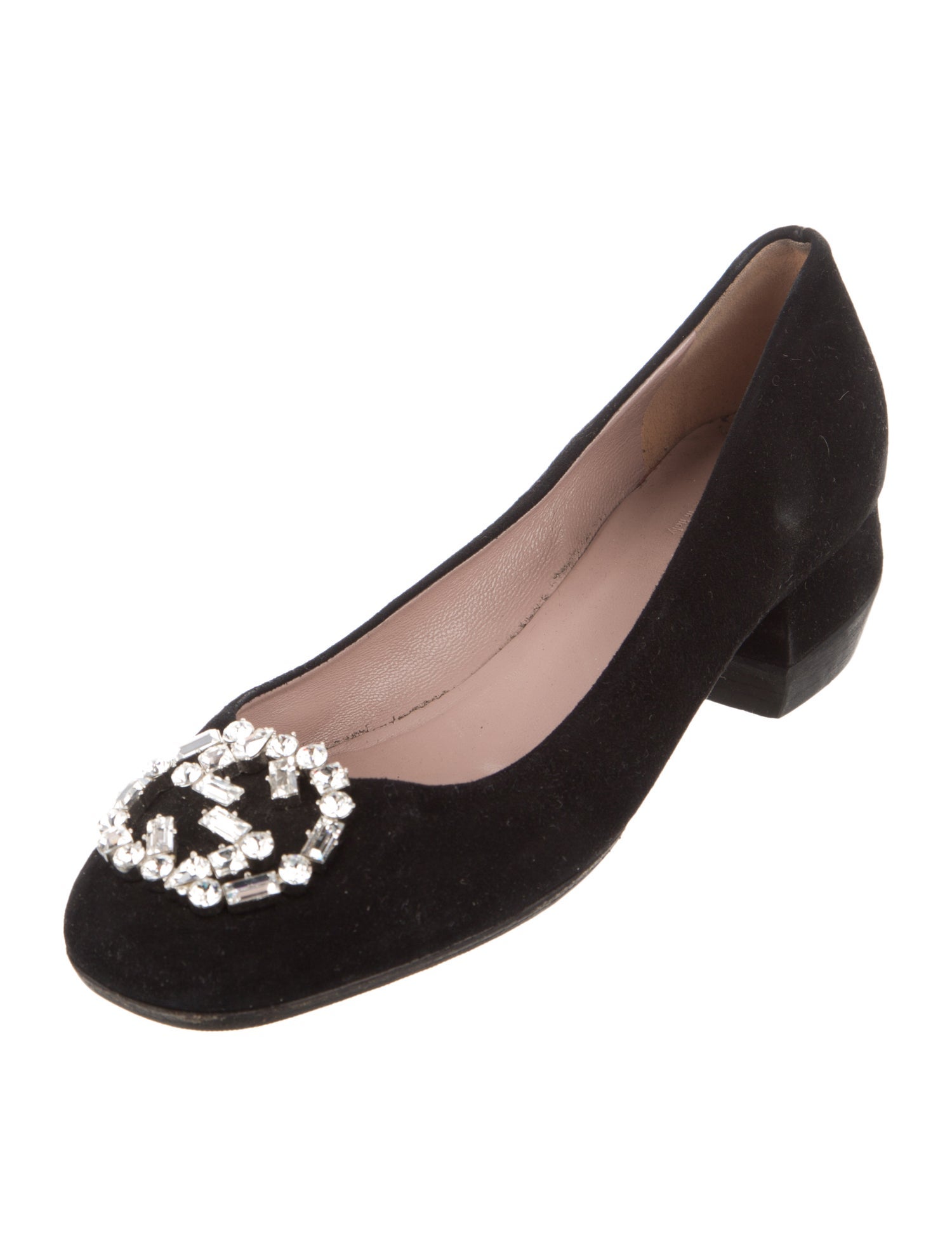 Gucci Interlocking G Logo Suede Pumps