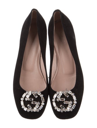 Gucci Interlocking G Logo Suede Pumps