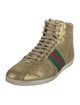 Gucci Web Accent Glitter Wedge Sneakers