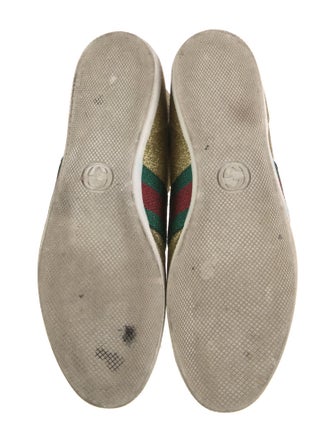 Gucci Web Accent Glitter Wedge Sneakers