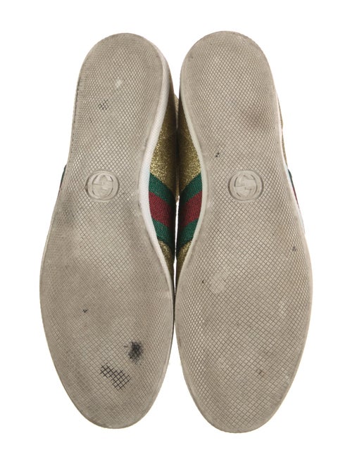 Gucci Web Accent Glitter Wedge Sneakers