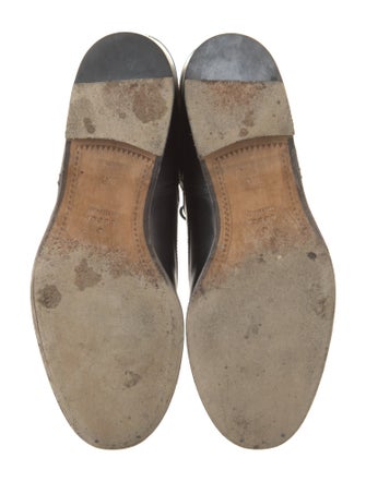 Gucci Web Accent Leather Riding Boots