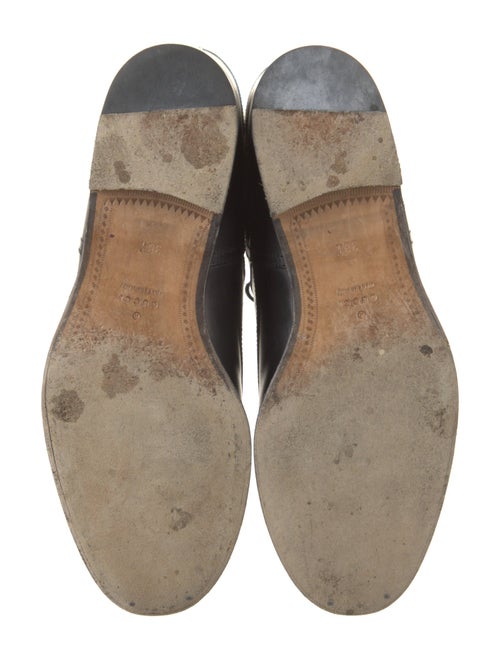 Gucci Web Accent Leather Riding Boots