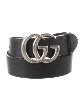 Gucci Double G Logo Leather Belt
