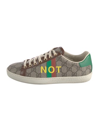 Gucci GG Supreme Leather Trim Embellishment Sneakers