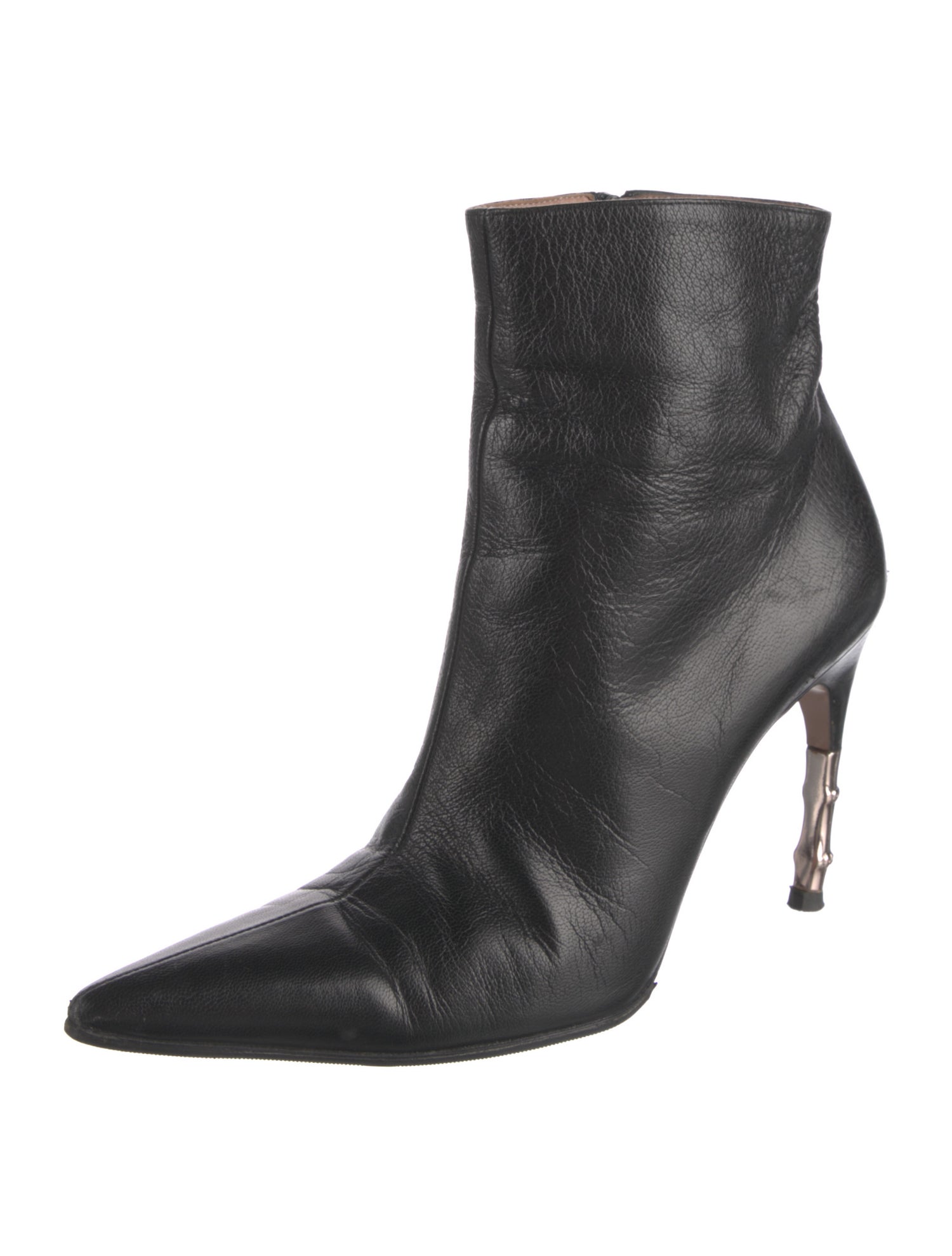 Gucci Bamboo Accent Leather Boots